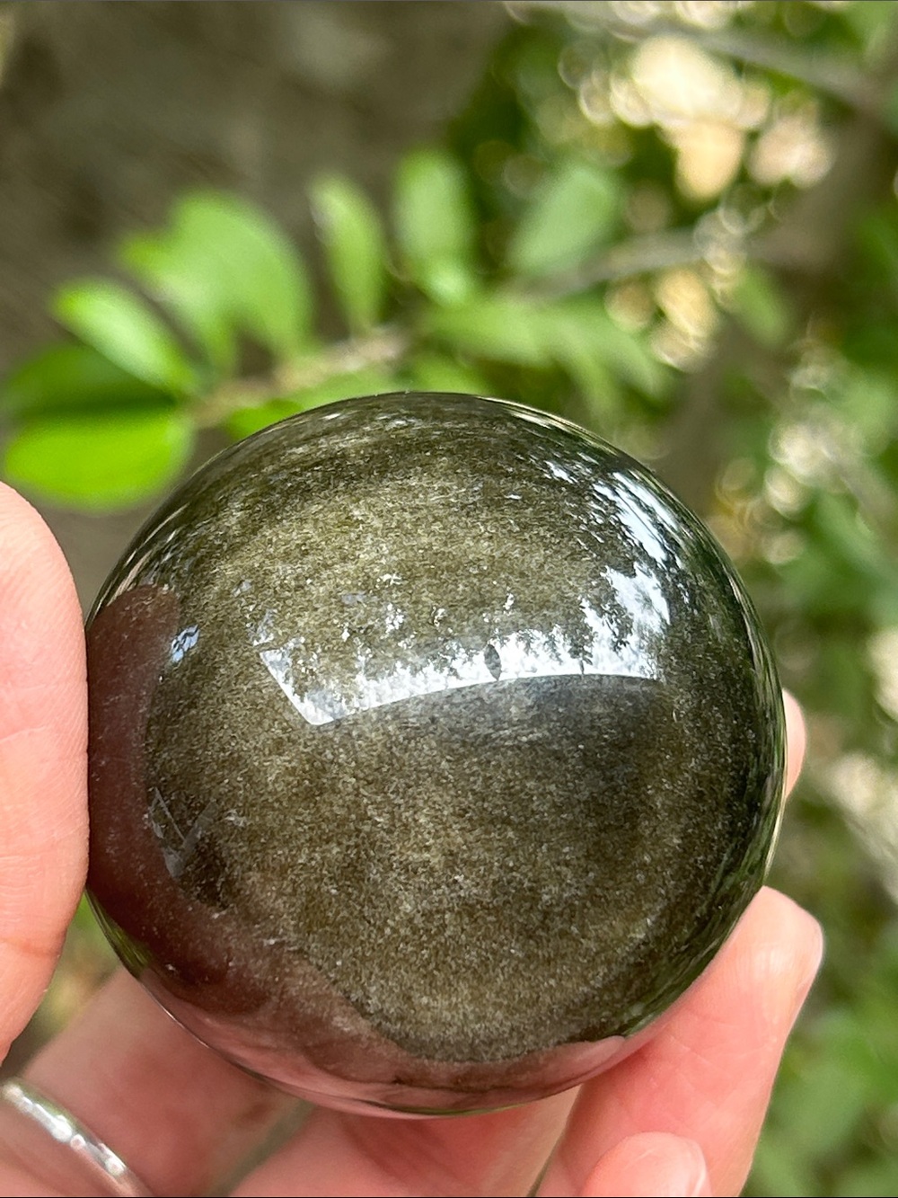 💎 50mm Golden Obsidian Crystal Sphere